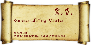Keresztény Viola névjegykártya